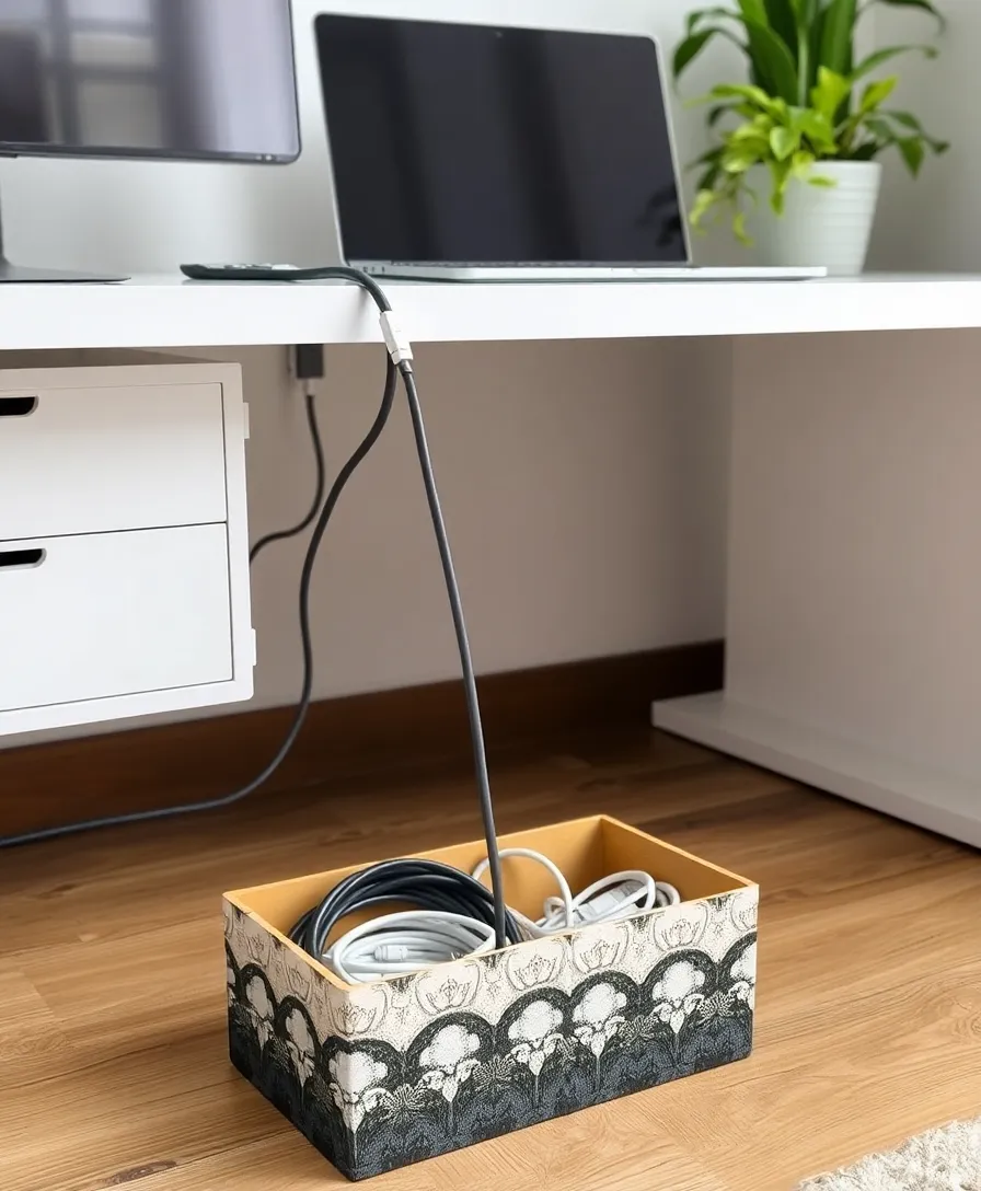 22 Functional Home Office Organization Tricks to Create Your Dream Workspace (#6 Will Blow Your Mind!) - 7. Cable Management Solutions
