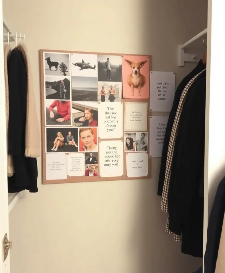 22 Trendy Closet Organization Ideas That Will Inspire You to Declutter (Don’t Miss #13!) - 7. Mood Board Wall