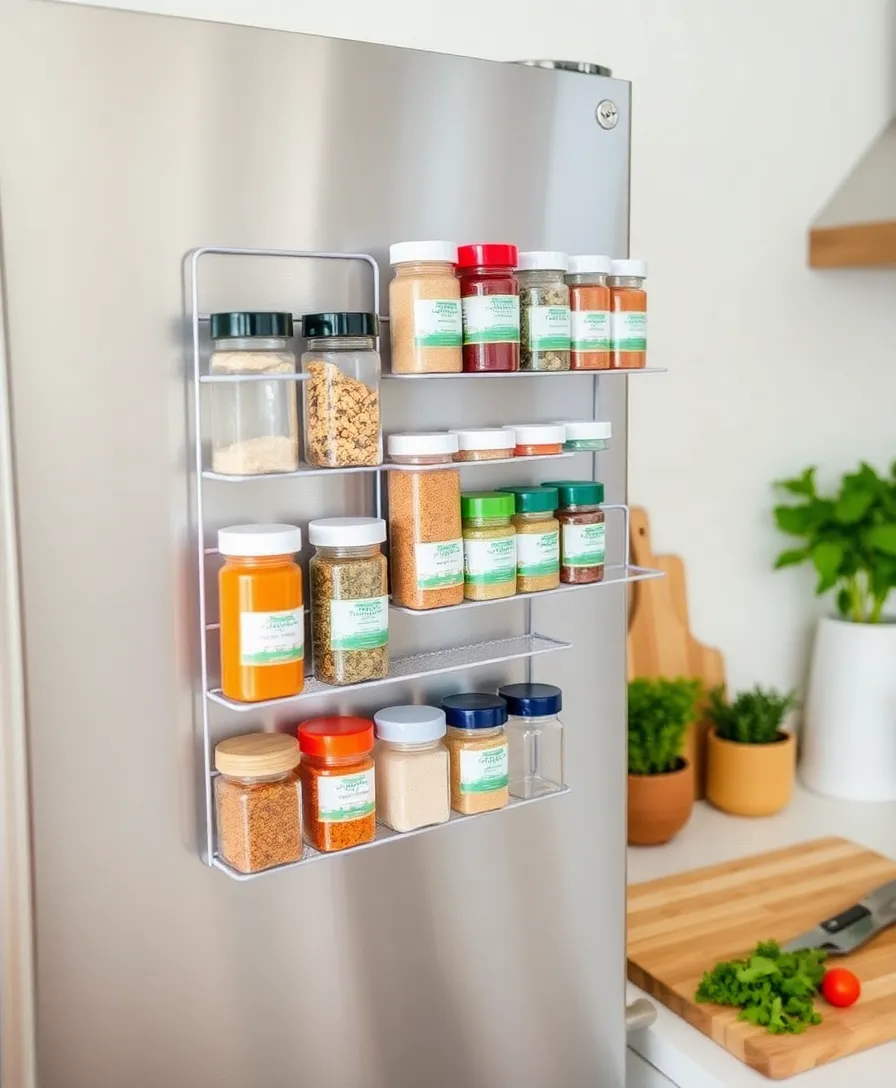 22 Kitchen Organization Hacks for Small Spaces You Wish You Knew Sooner! - 1. Magnetic Spice Rack