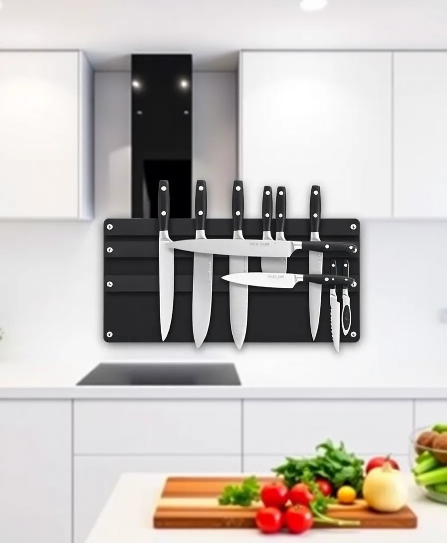 22 Kitchen Organization Hacks for Small Spaces You Wish You Knew Sooner! - 7. Wall-Mounted Knife Rack