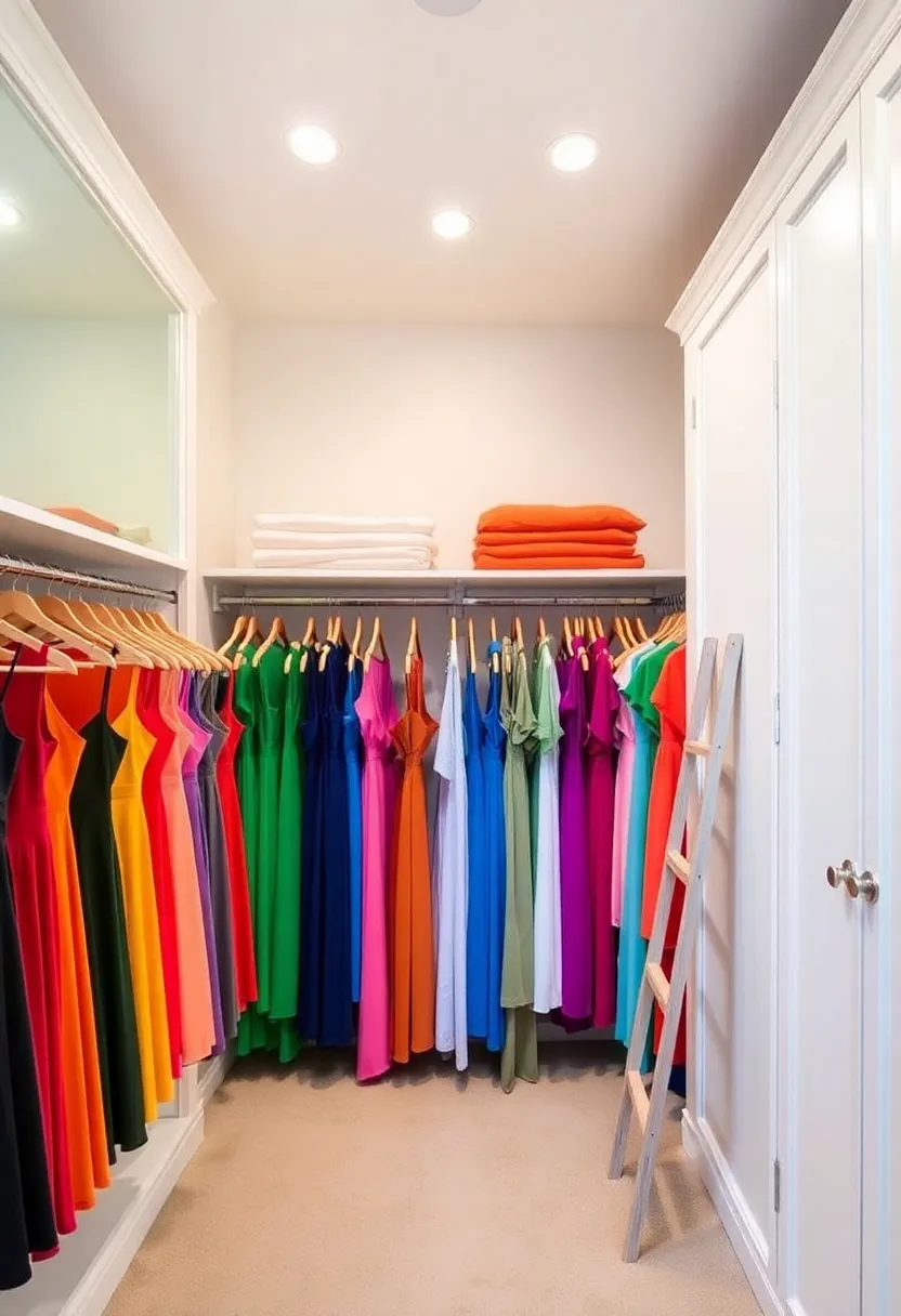 22 Walk-In Closet Organization Ideas That'll Make You Wonder Why You Didn't Do This Sooner! - 1. Color-Coded Clothing Sections