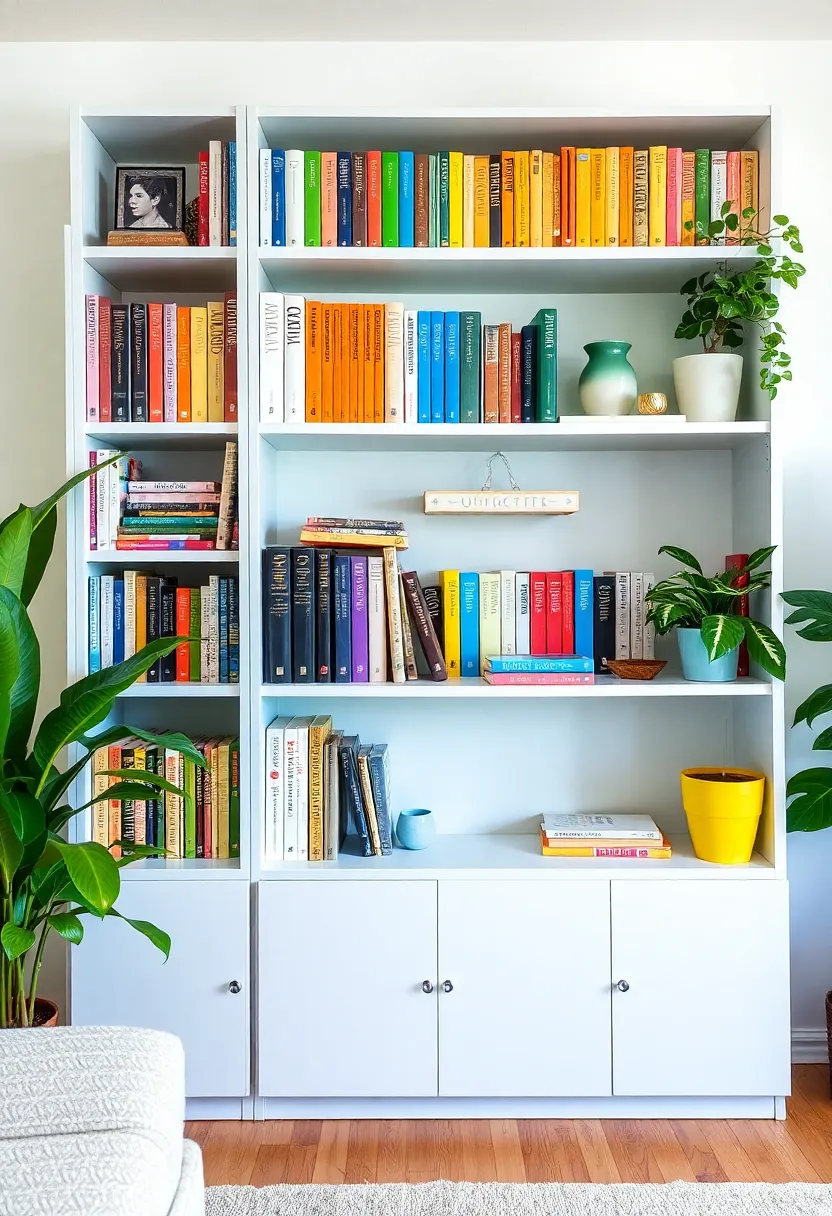 21 Organization Ideas for the Home That Will Change Your Life! (You Won't Believe #11!) - 4. Color-Code Your Bookshelf