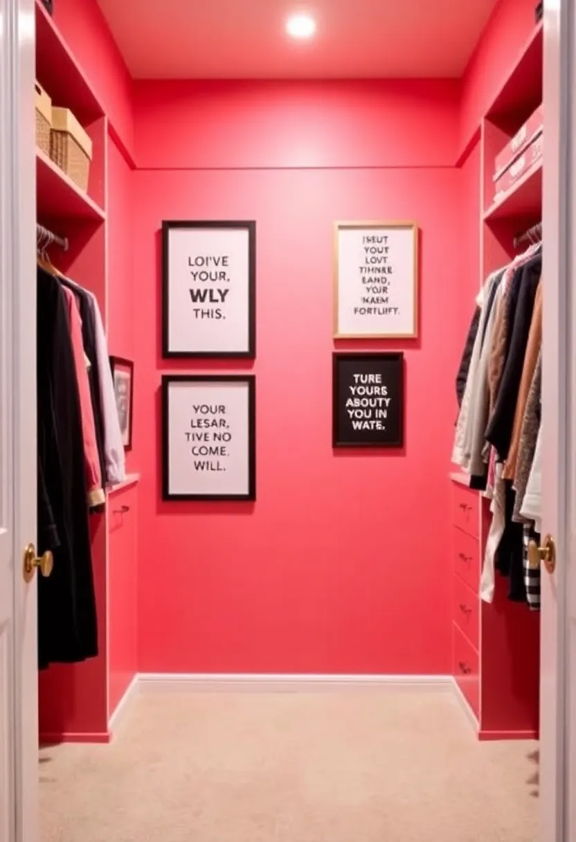 22 Walk-In Closet Organization Ideas That'll Make You Wonder Why You Didn't Do This Sooner! - 14. Personal Touch with Artwork