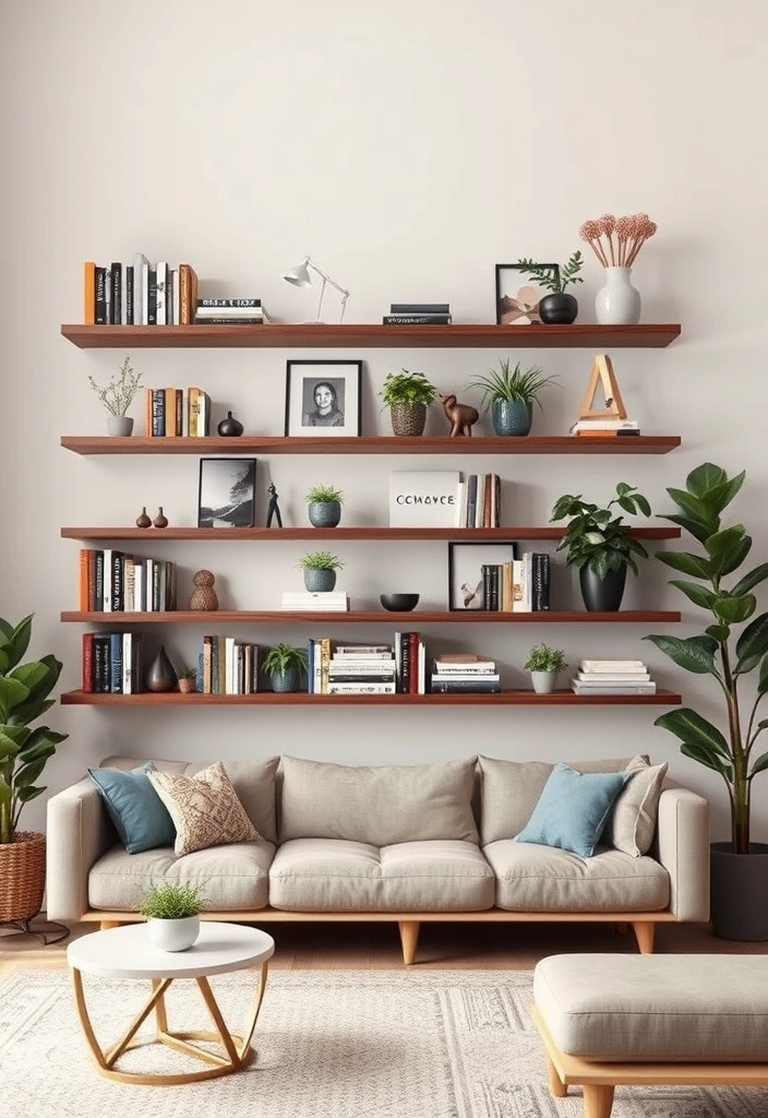 21 DIY Organization Ideas That Will Transform Your Chaos into Calm (You Won't Believe #10!) - 10. Floating Shelves for Display and Storage