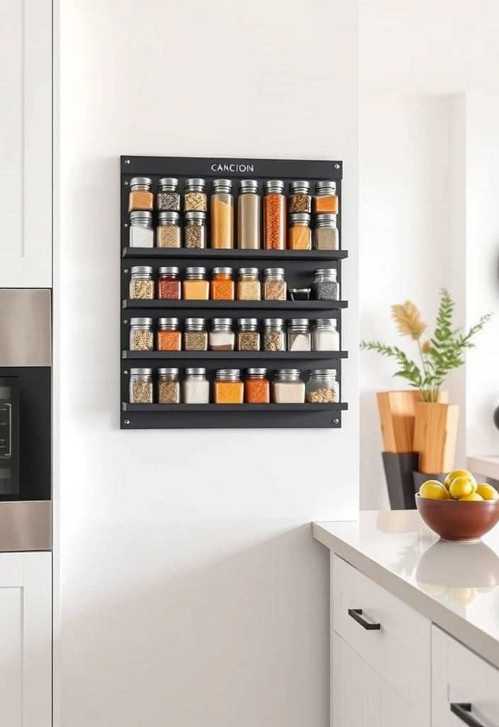 21 DIY Organization Ideas That Will Transform Your Chaos into Calm (You Won't Believe #10!) - 9. Magnetic Spice Rack for the Kitchen