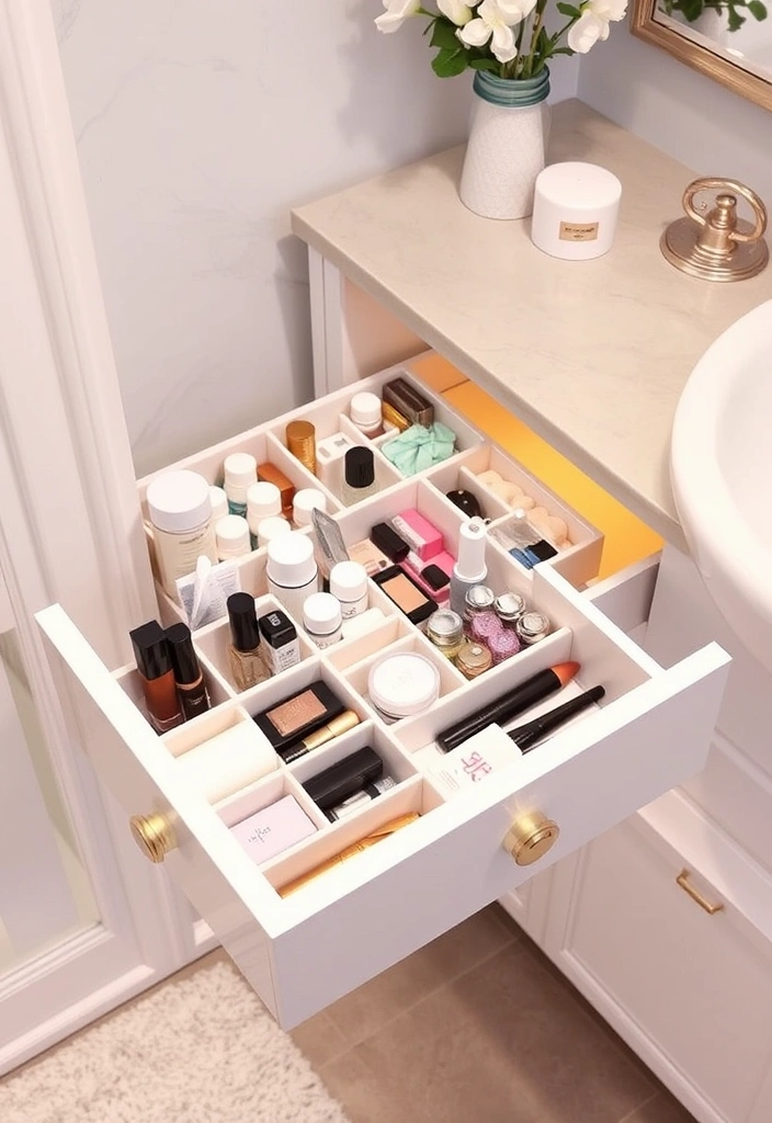 21 DIY Organization Ideas That Will Transform Your Chaos into Calm (You Won't Believe #10!) - 7. Drawer Organizers for the Bathroom