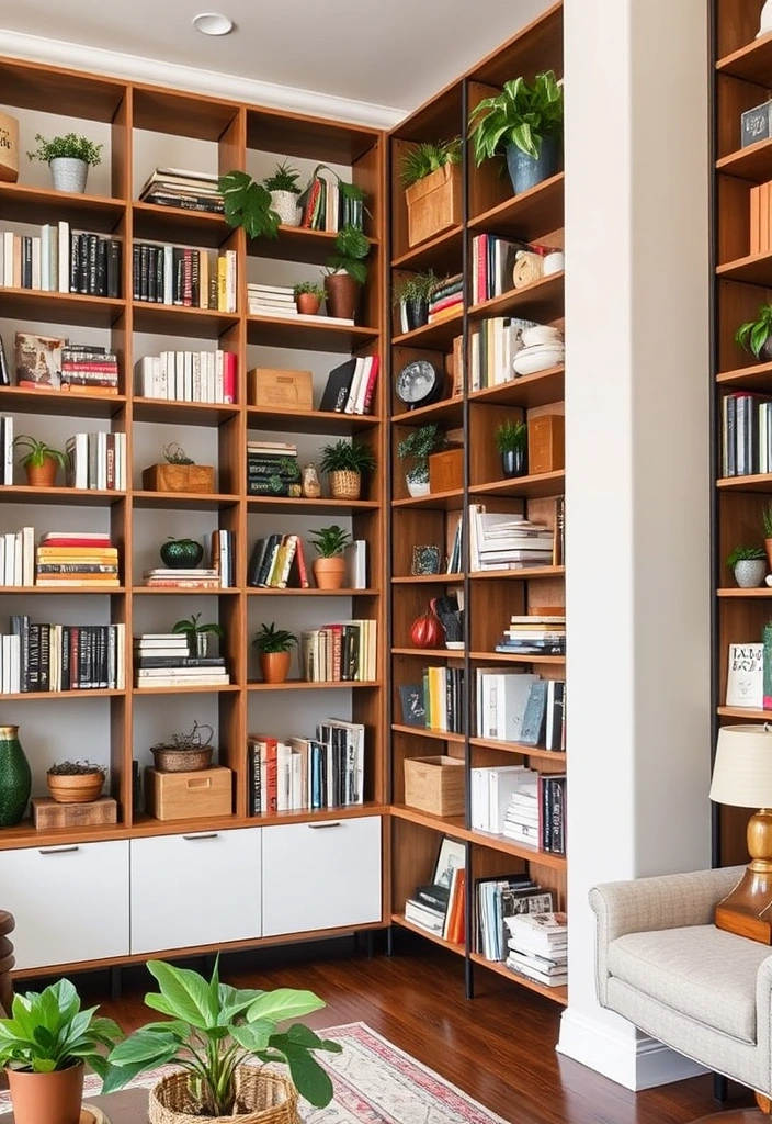 21 DIY Organization Ideas That Will Transform Your Chaos into Calm (You Won't Believe #10!) - 17. Use of Vertical Space with Tall Shelves