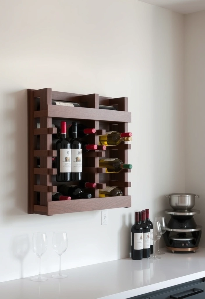 21 Minimalist Kitchen Cabinet Organization Ideas for a Clutter-Free Home! - 13. Stylish Wine Storage Solutions