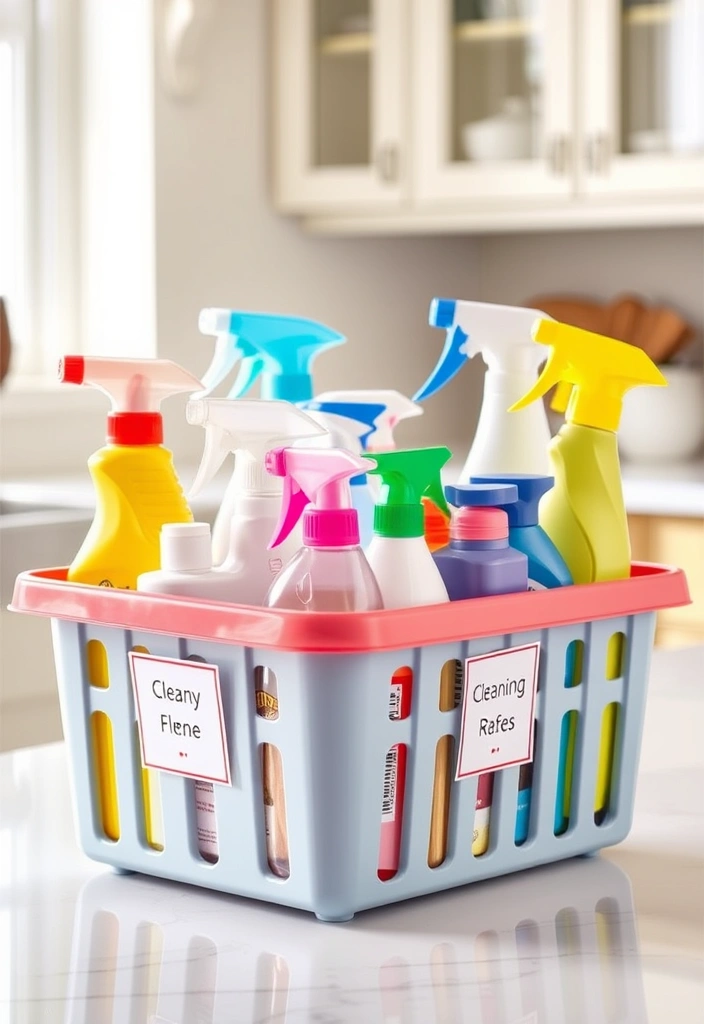 21 Dollar Store DIY Organization Hacks That Will Change Your Life (You Won't Believe #15!) - 15. The Ultimate Cleaning Caddy