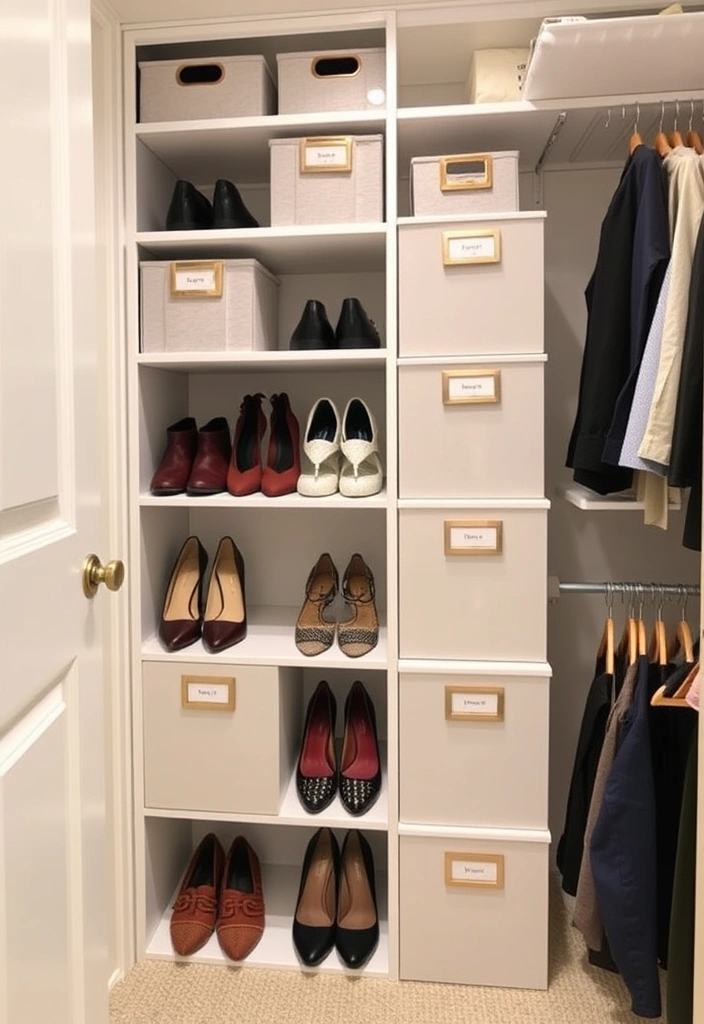 21 Dollar Store DIY Organization Hacks That Will Change Your Life (You Won't Believe #15!) - 20. Stylish Shoe Storage