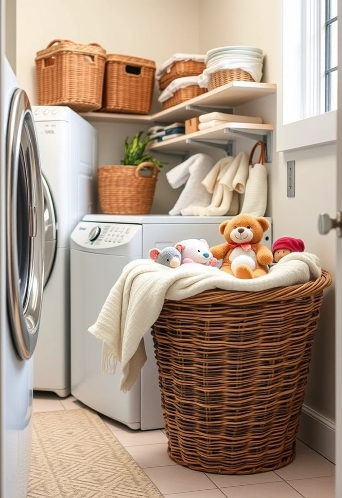 21 Dollar Store DIY Organization Hacks That Will Change Your Life (You Won't Believe #15!) - 21. Multi-Purpose Laundry Basket