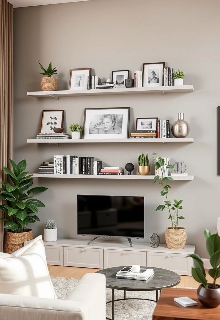 21 Dollar Store DIY Organization Hacks That Will Change Your Life (You Won't Believe #15!) - 8. Functional Floating Shelves