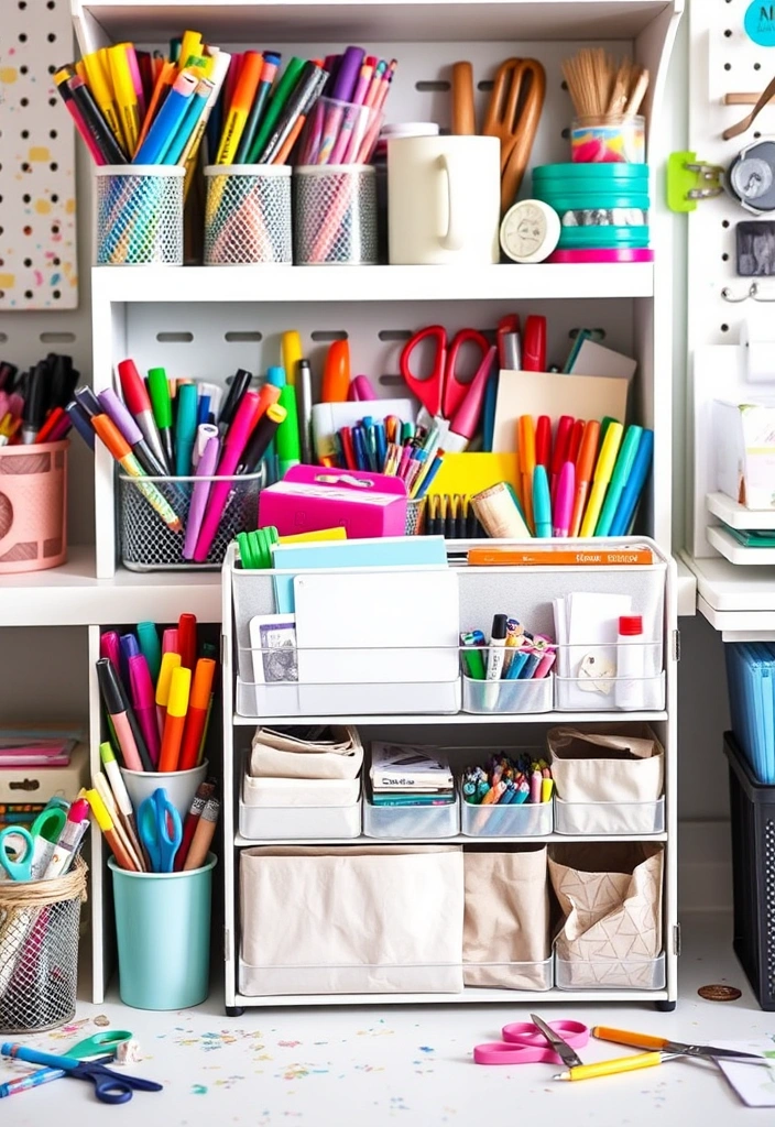 21 Dollar Store DIY Organization Hacks That Will Change Your Life (You Won't Believe #15!) - 11. DIY Craft Supply Organizer