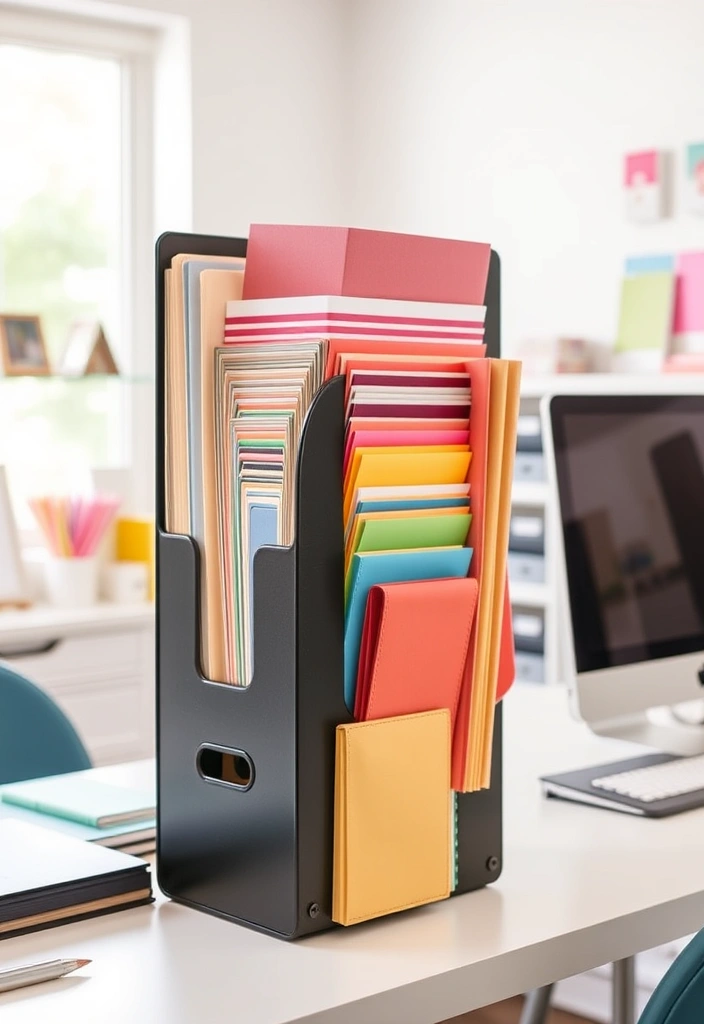 21 Craft Organization Ideas That Will Make You Wonder Why You Didn't Do This Sooner! - 13. Vertical File Organizer