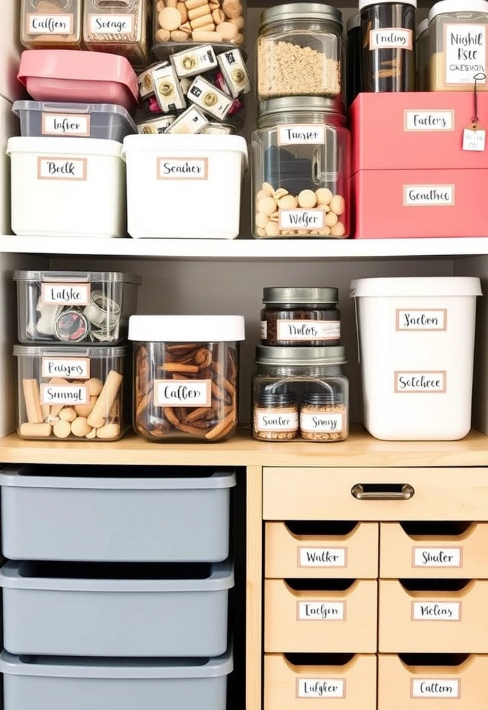 21 Craft Organization Ideas That Will Make You Wonder Why You Didn't Do This Sooner! - 12. Label Everything!