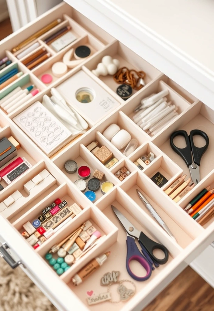 21 Craft Organization Ideas That Will Make You Wonder Why You Didn't Do This Sooner! - 5. Drawer Dividers