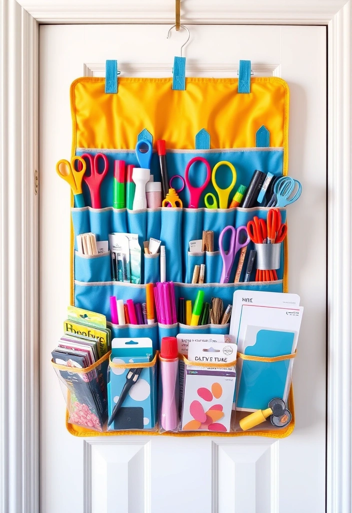 21 Craft Organization Ideas That Will Make You Wonder Why You Didn't Do This Sooner! - 9. Hanging Organizer Pockets