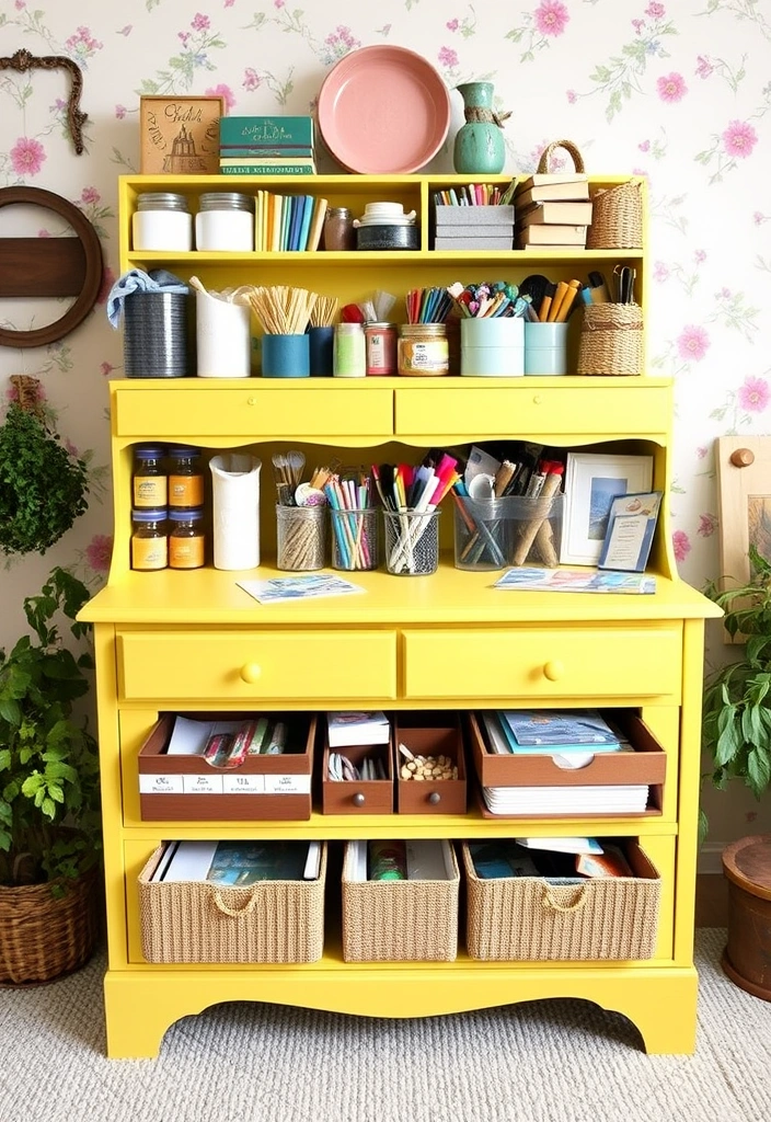 21 Craft Organization Ideas That Will Make You Wonder Why You Didn't Do This Sooner! - 11. Upcycled Furniture for Storage
