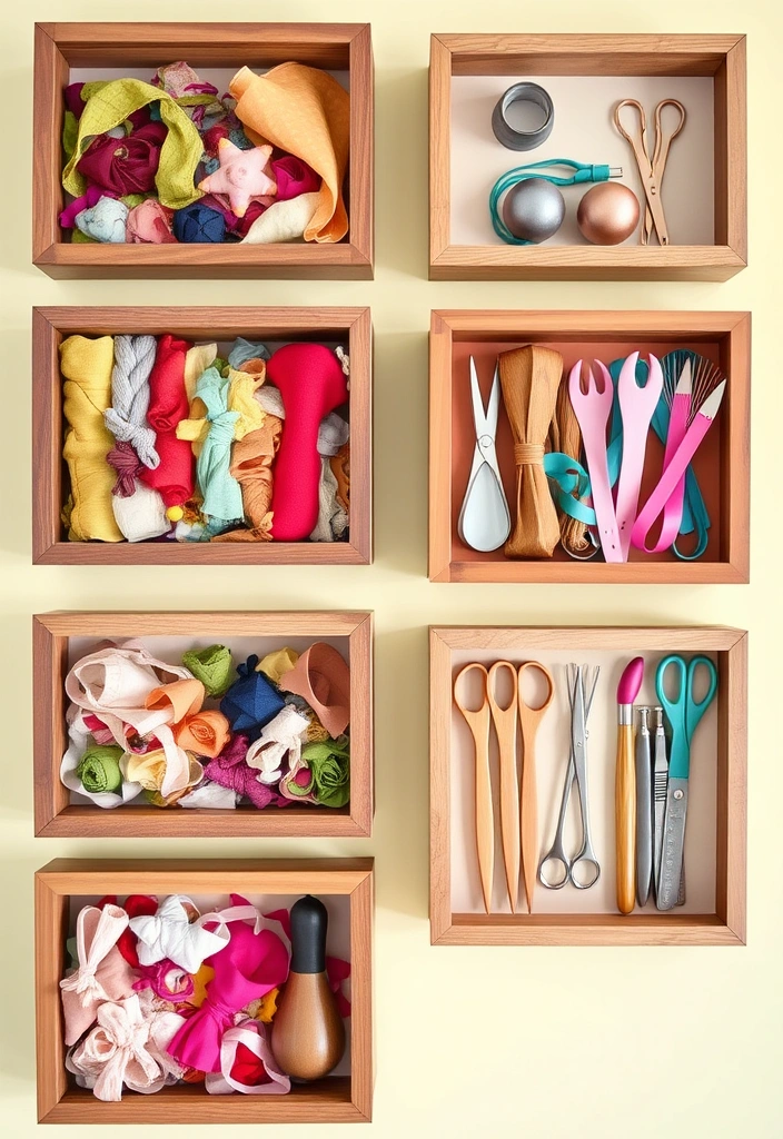 21 Craft Organization Ideas That Will Make You Wonder Why You Didn't Do This Sooner! - 14. Craft Supply Wall Art