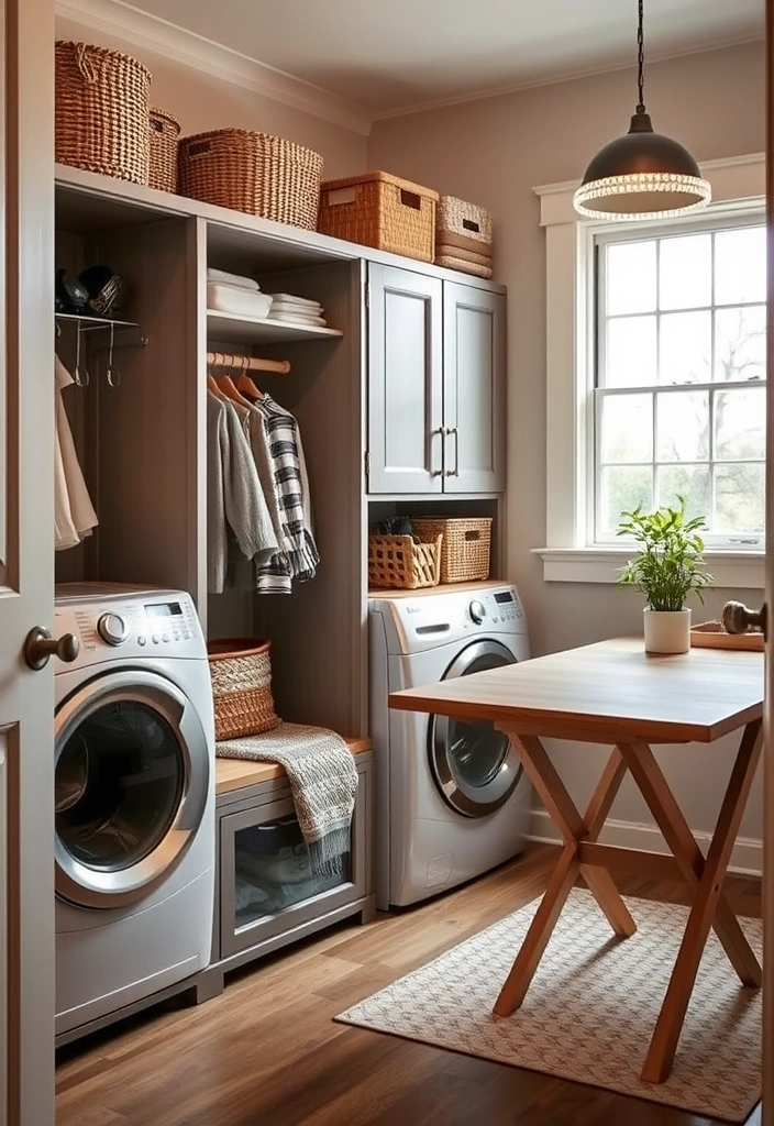 21 Laundry Room Organization Ideas That Will Make You Excited to Do Laundry! - 18. Multi-functional Furniture