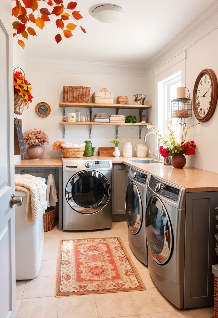 21 Laundry Room Organization Ideas That Will Make You Excited to Do Laundry! - 19. Seasonal Decor Changes