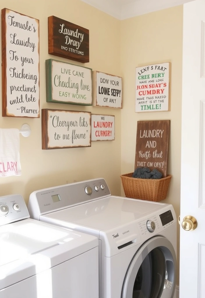 21 Laundry Room Organization Ideas That Will Make You Excited to Do Laundry! - 11. DIY Laundry Signs