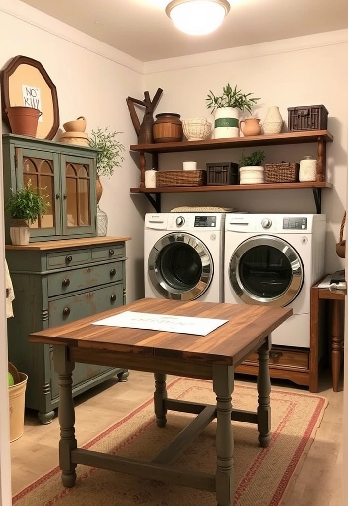 21 Laundry Room Organization Ideas That Will Make You Excited to Do Laundry! - 16. Repurposed Furniture